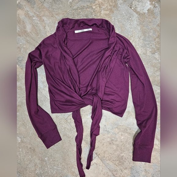 Athleta Ruffled Knit Open Front Cardigan - Picture 2 of 9